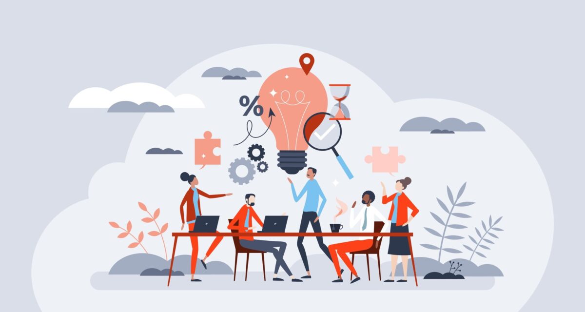 Illustration people brainstorming