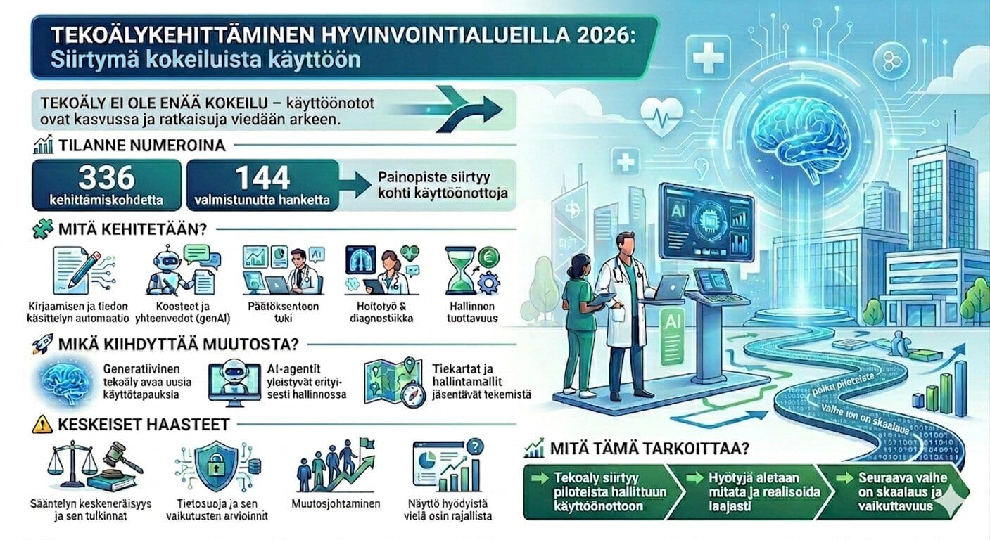 Infograafi artikkelista on tuotettu tekoälyllä